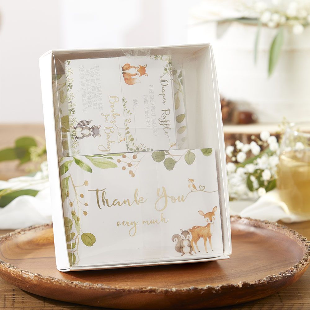 Woodland Baby Shower Invitation & Thank You Card Bundle 12741